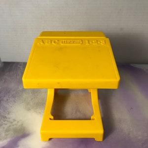 Vintage 1990&#39;s Used Playskool Yellow Dollhouse Desk - Toddler Tyke Accessory  - Opens!
