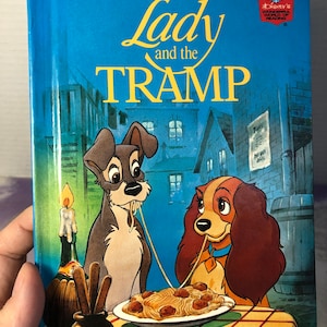 Vintage 1990&#39;s Wonderful World of Reading - Lady and the Tramp - Hardcover Children&#39;s Book - Grolier