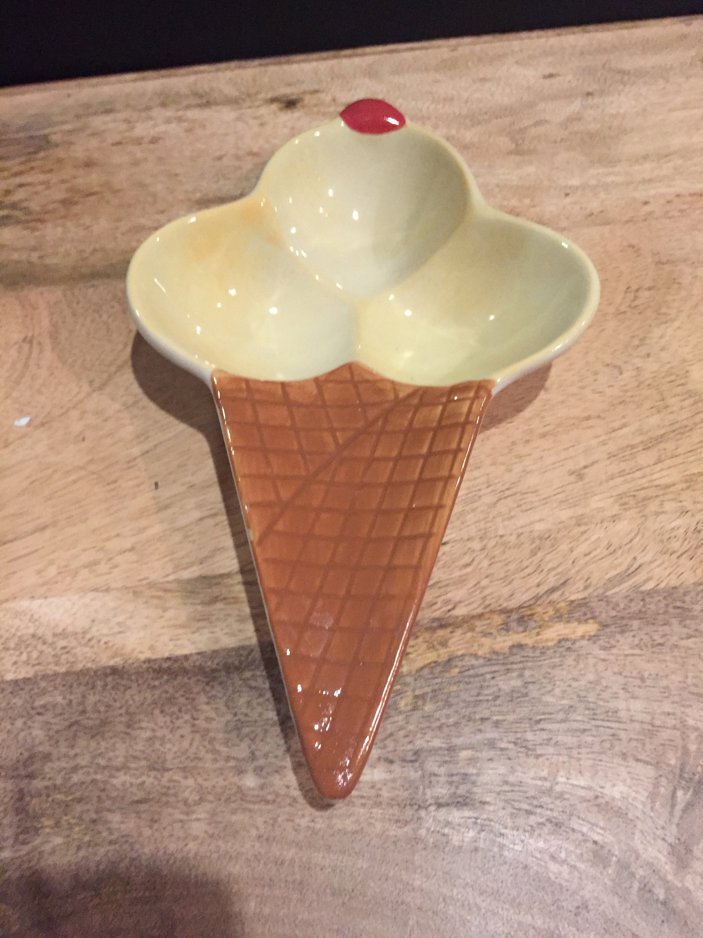 Vintage 1990's Ceramic Ice Cream Cone Tray Vanilla Ice Etsy Australia
