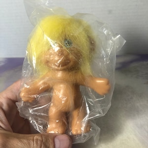 Knock Off Troll Doll  - Troll Doll - Yellow Hair - Rare Vintage 90&#39;s Troll Doll Nostalgia