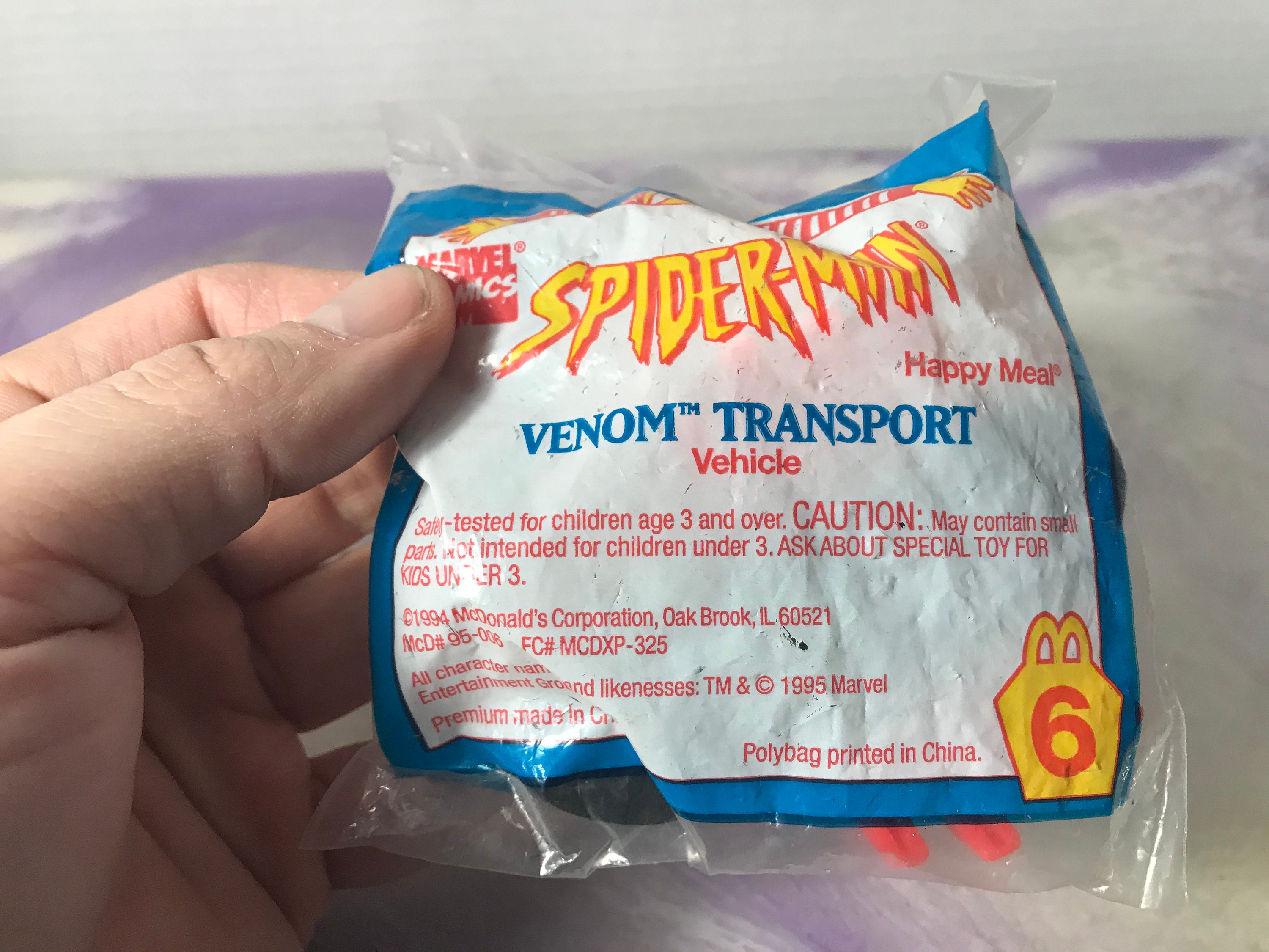 Marvel Spider-Man 1994 McDonalds Happy Meal Venom Transport # 6 