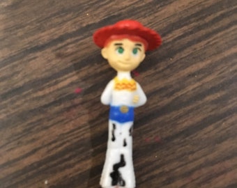 Vintage Disney Pixar Toy Story - figurka w stylu Polly Pocket - Jessie - rzadka figurka na tort Toy Story z lat 90., partia 2