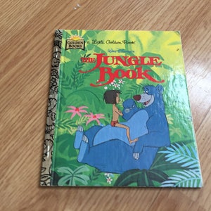 Disney&#39;s The Jungle Book Hardcover Little Golden Book Vintage Disney Nostalgia