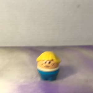 Vintage 1990s Little Tikes Chubby Figure - Blonde Hair Blue Outfit Girl , 90&#39;s Little Tykes Vintage