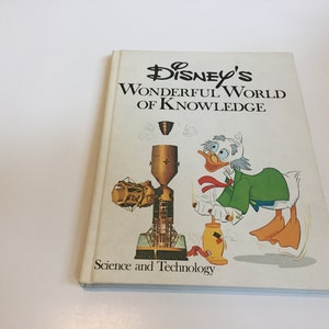 Vintage Walt Disney&#39;s The Wonderful World of Knowledge Hardcover &quot;Science and Technology&quot; - Rare Vintage Disney Nostalgia