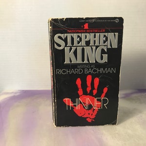Stephen King / Richard Bachman - Thinner  - Softcover Novel - Signet Books - Vintage Stephen King Horror Novel