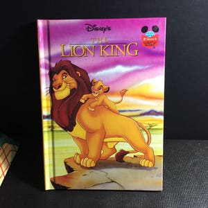 Vintage 1994 Wonderful World of Reading - The Lion King  (First American Edition) - Hardcover Children&#39;s Book - Grolier