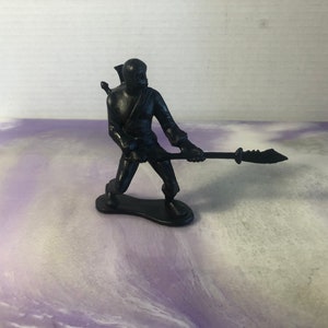 Vintage Greenbrier International Action Figure Ninja Martial Arts Toy Black Cake Topper Figure - 90&#39;s Toy