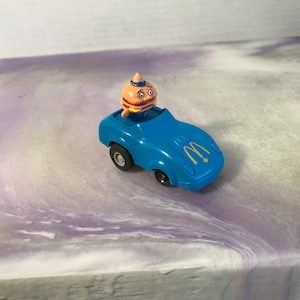 Vintage 80&#39;s McDonald&#39;s Officer Big Mac Pull Back Action Toy Car Rare Fun Collectible Toy, Nostalgia