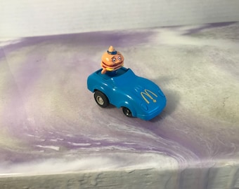 Vintage 80's McDonald's Officer Big Mac Pull Back Action Toy Car Rare Fun Collectible Toy, Nostalgia