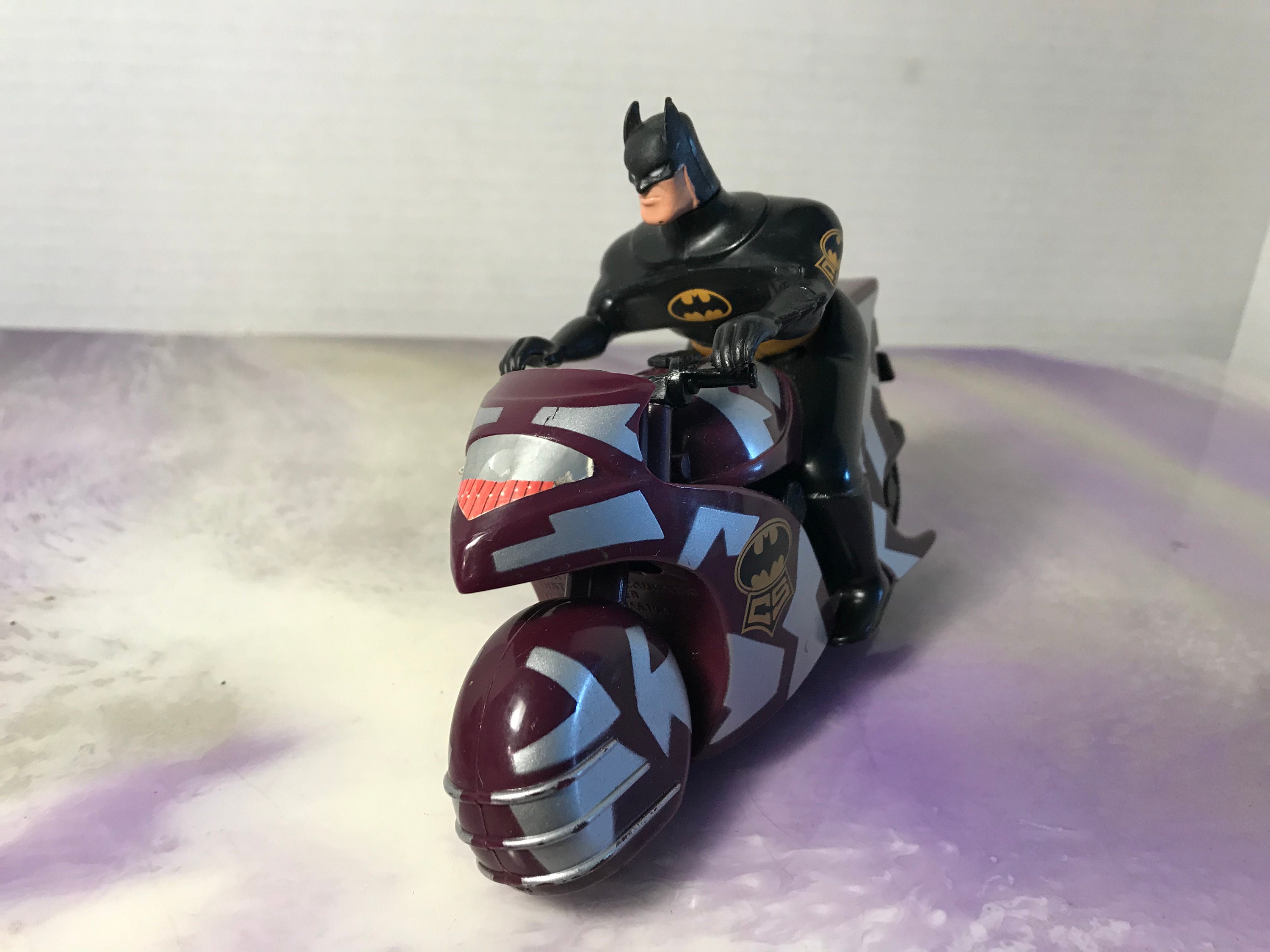 Vintage 1990 s Kenner Batman Toy Motorcycle Batman Toy Bike and