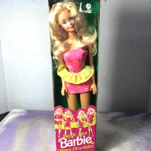 Vintage  1994 Barbie Ruffle Fun Edition Mattel New in Box - BOX WORN  Barbie Doll New in Box