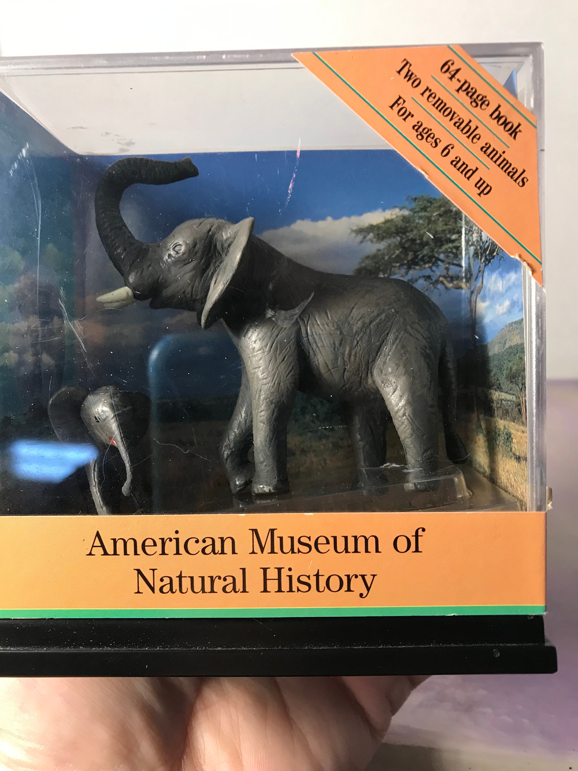 Vintage American Museum of Natural History PVC Elephants and Book Set ...