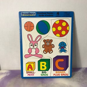 Vintage Puzzle Patch Pre-School Frame Tray Puzzle 1990s Kids Toys Themed - Complete Used Kid's Learning Puzzle Nostalgia
