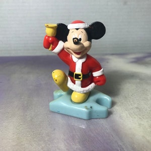Vintage Disney Christmas Mickey Mouse PVC Figure Toy/Cake Topper - Mickey Mouse!