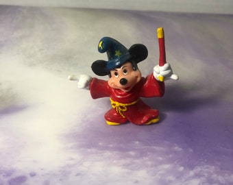 Vintage Bully Mickey Mouse Keychain Fantasia PVC Figure Walt Disney West  Germany