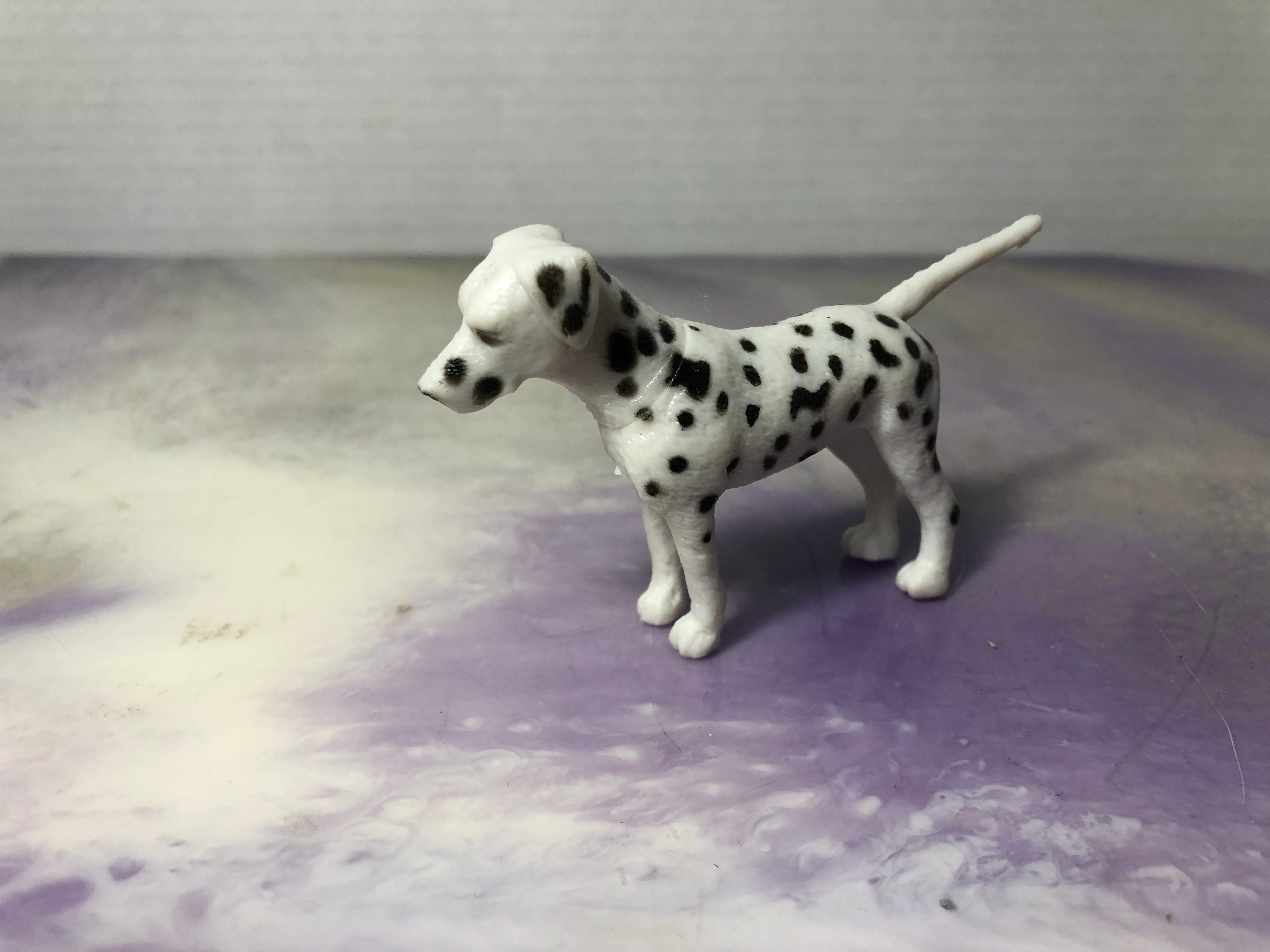 Vintage Dalmatian Dog Figure Toy Rubber Figure -rare Vintage