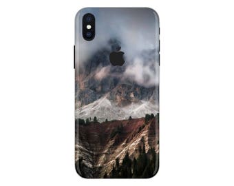 Forest iPhone Skin mountain iPhone decal snow iPhone sticker landscape iPhone 5 decal 6 iPhone x case SE 5s 6s 7s 7 plus 8 plus 10 PS-589