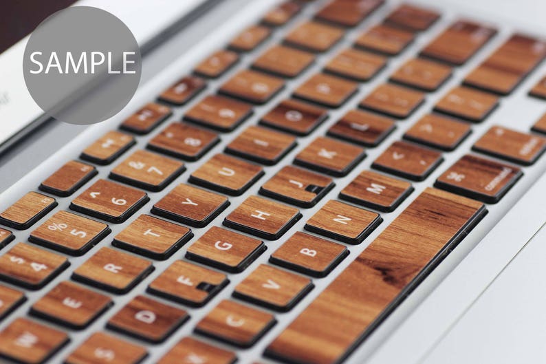 Wood MacBook keyboard wood texture MacBook keys decal wood board MacBook pro sticker MacBook Air keypad skin MacBook Retina case KB083