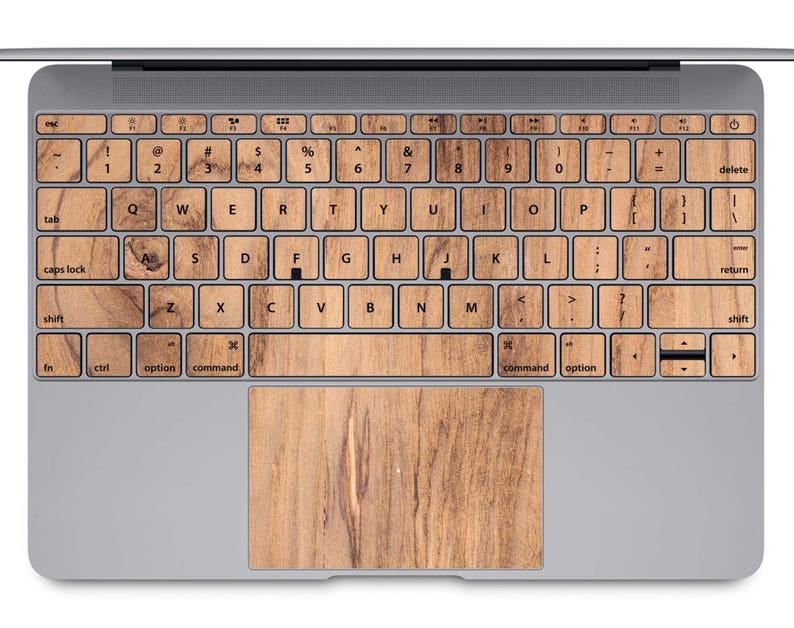 Wood Macbook Keyboard Wood Texture Macbook Keys Decal Macbook Etsy
