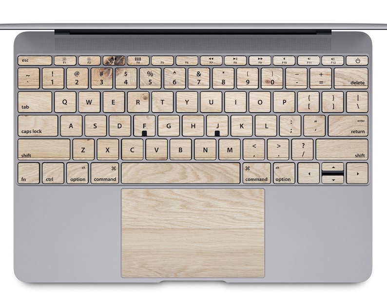 Wood MacBook keyboard wood texture MacBook keys decal wood board MacBook pro sticker MacBook Air keypad skin MacBook Retina case KB083