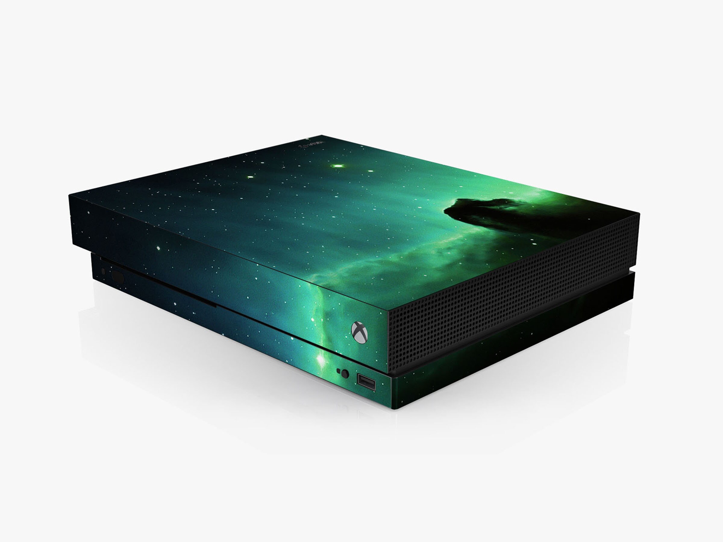 Adesivo In Vinile Per Xbox One S – Quadrati Verdi Stile Tecnologico Futuristica - Foto 1