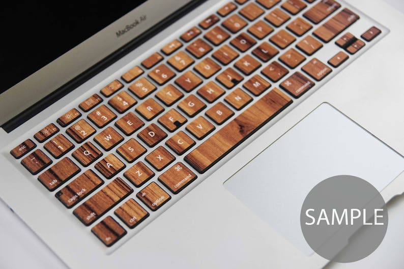 Wood MacBook keyboard wood texture MacBook keys decal wood board MacBook pro sticker MacBook Air keypad skin MacBook Retina case KB083