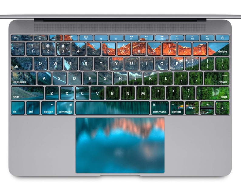 Nature Macbook Keyboard Landscape Macbook Keys Decal Lake Etsy