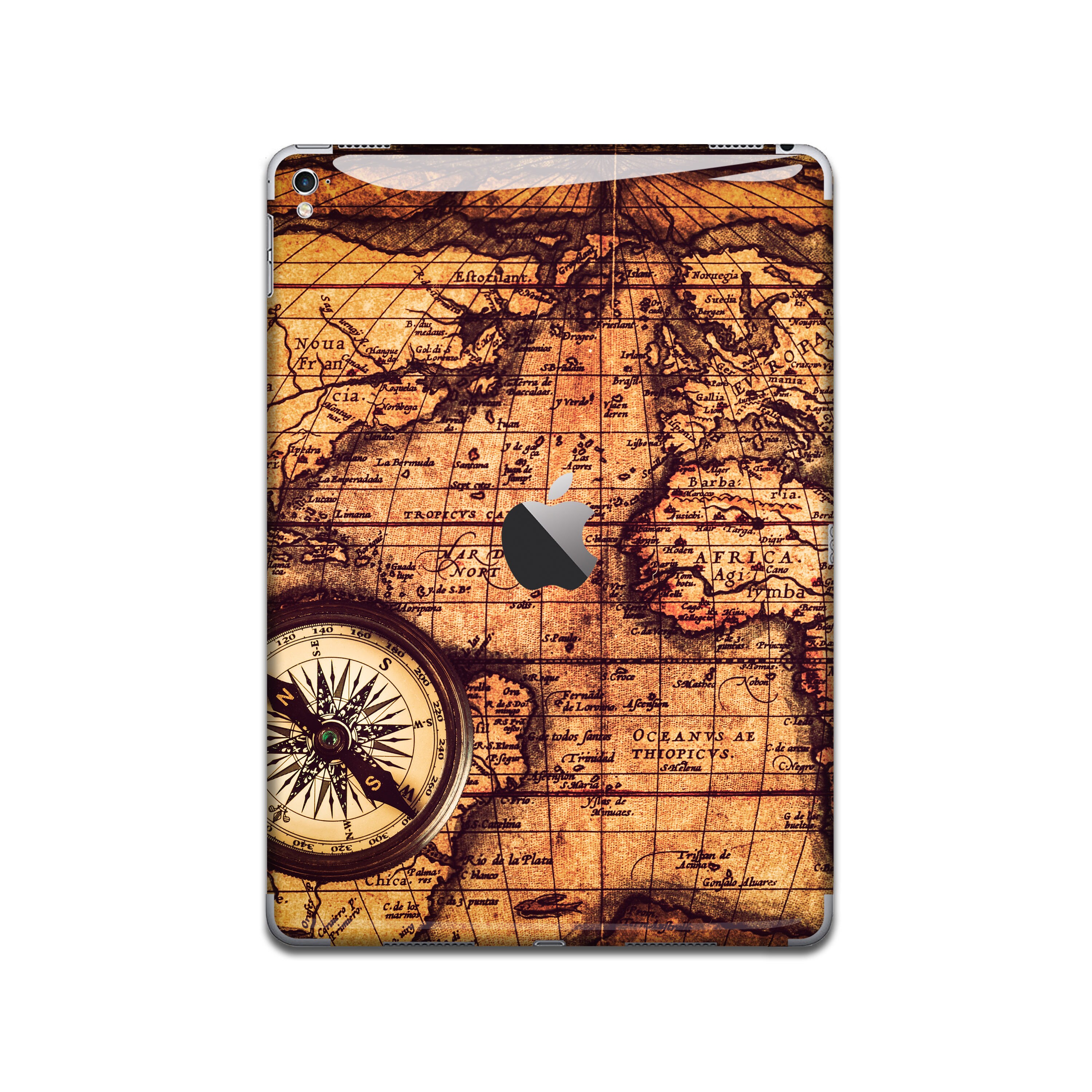 World Map Ipad Skin Travel Ipad Decal Compass Ipad Sticker Etsy