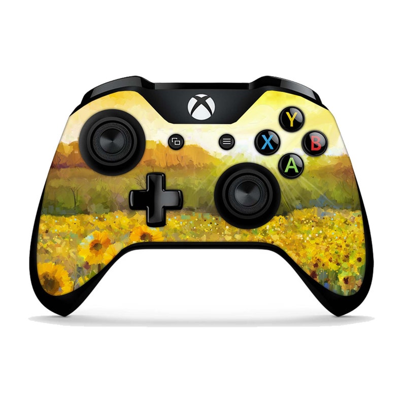 Sunflower Xbox One X skins Xbox One S oil paint stickers Xbox Etsy