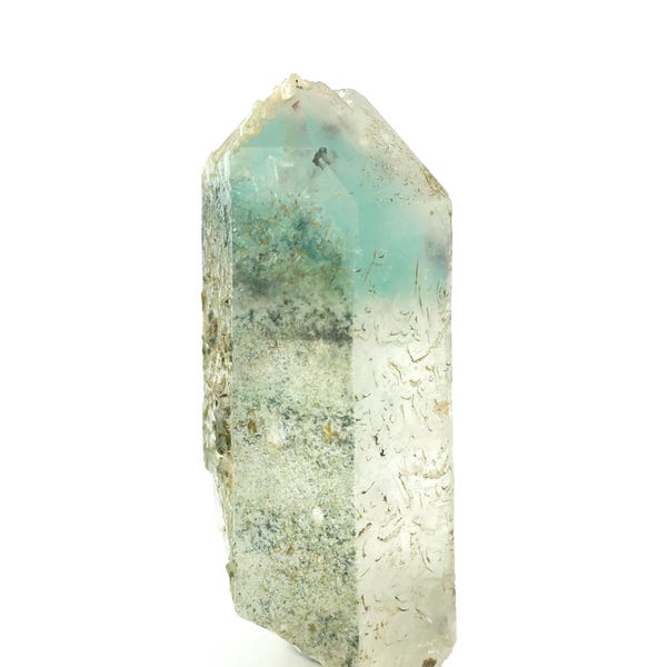 Ajoite included Quartz, Messina Mine, Musina, Musina Local Municipality, Vhembe District Municipality, Limpopo, South Africa (FL)