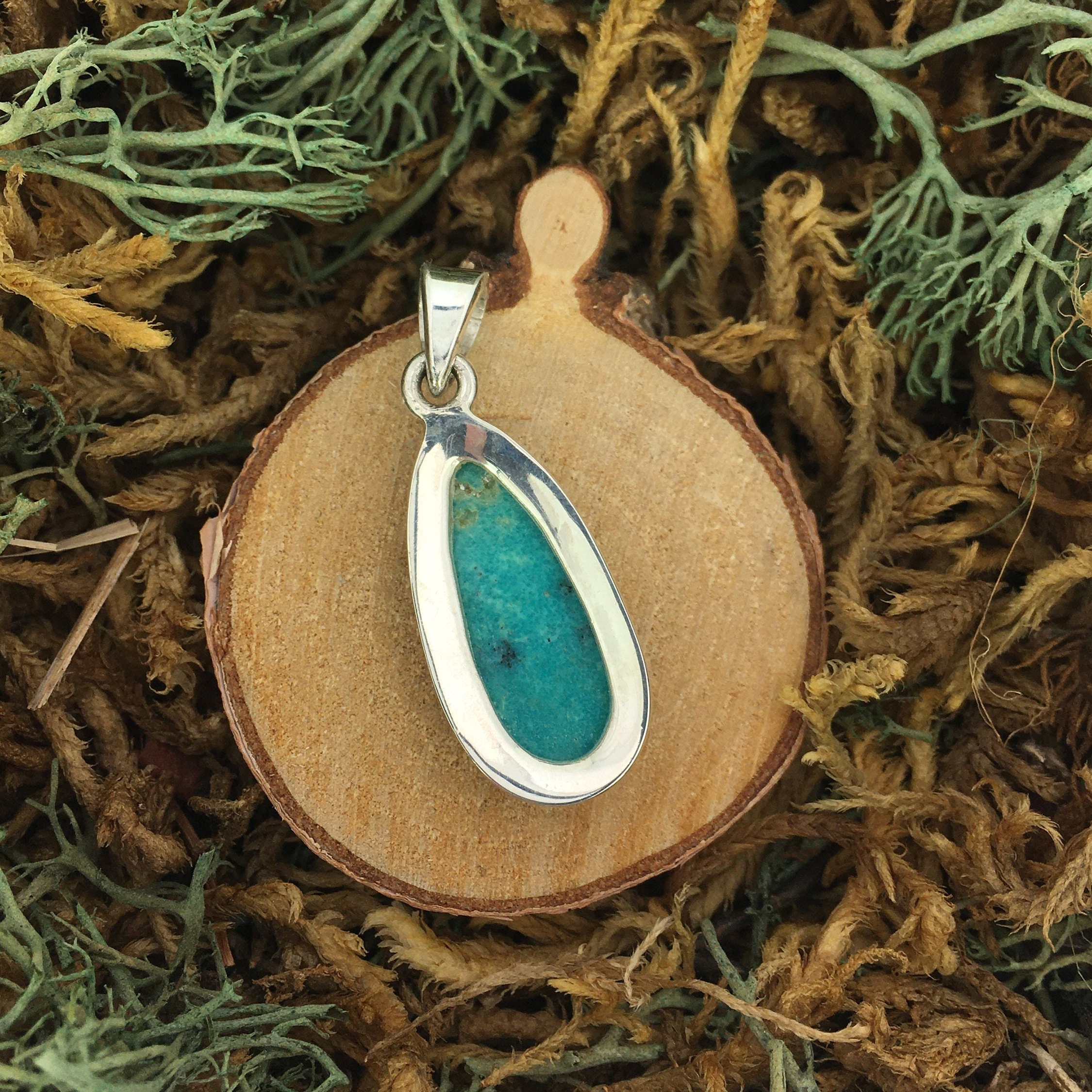 【希少】Indian jewelry KingmanMine turquoise Buy Turquoise Pendant, Kingman Mine, Arizona, Sterling Silver