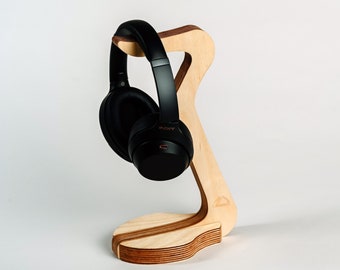 Paramount Wooden Headphone Stand | 40% Sale - By Equal Peaks | Eco Wood | Working From Home Gift/ Eco Gift / Gamer Gift