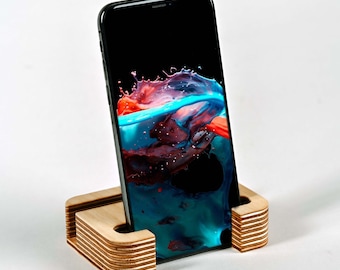 Eco iPhone Stand | 40% Sale - By Equal Peaks | Eco Wood | Working From Home Gift/ Eco Gift / Gamer Gift