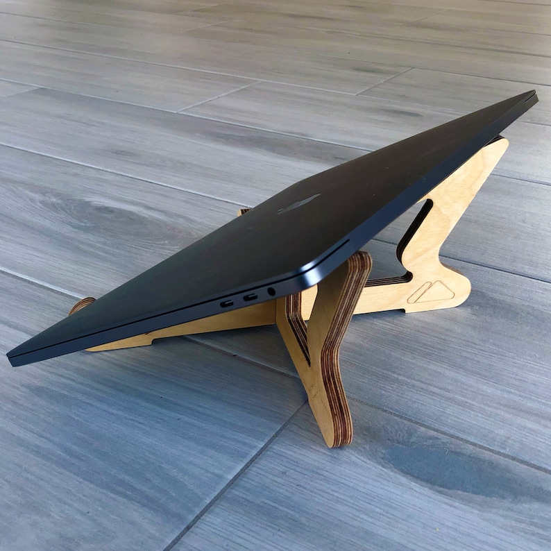 Paramount Eco X Portable Wooden Laptop Stand | 40% Sale - Equal Peaks | Sustainable Wood | Eco Gift / Working From Home Essential image 9