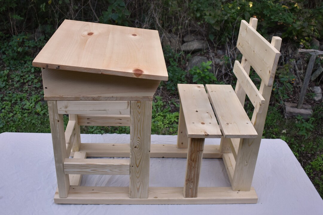 Homeschool Desk: Kids Activity Table, Recycled Solid Wood - Etsy