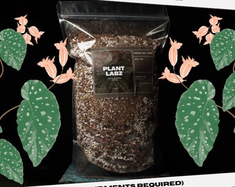 Premium Begonia Soil Mix (terrarium, houseplant, or outdoor use) 4-quarts