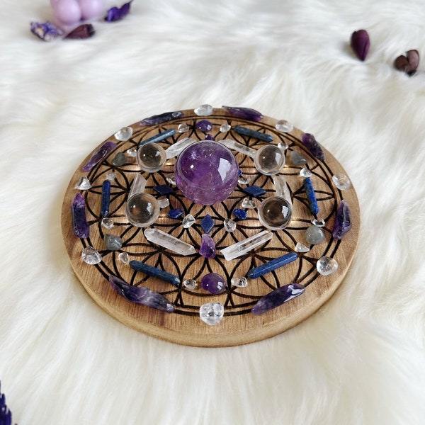 15cm Enhance Intuition and Mind Power Complete Set of Crystal Grid