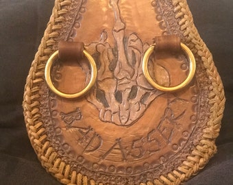 Custom Laced and tooled Spud Wrench Frog