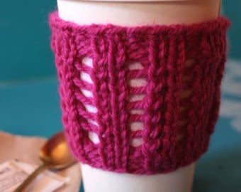 Ladder Lace Coffee Sleeve [Pattern Only]