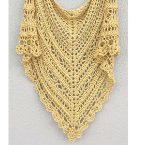 Golden Sunshine Shawl [PDF PATTERN] - Crochet Shawl - Instant Download