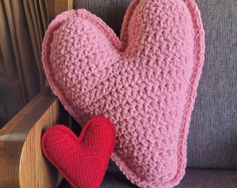 Schema per cuscino Happy Hearts: decorazione per la casa all'uncinetto (SCHEMA PDF) - Download immediato - San Valentino