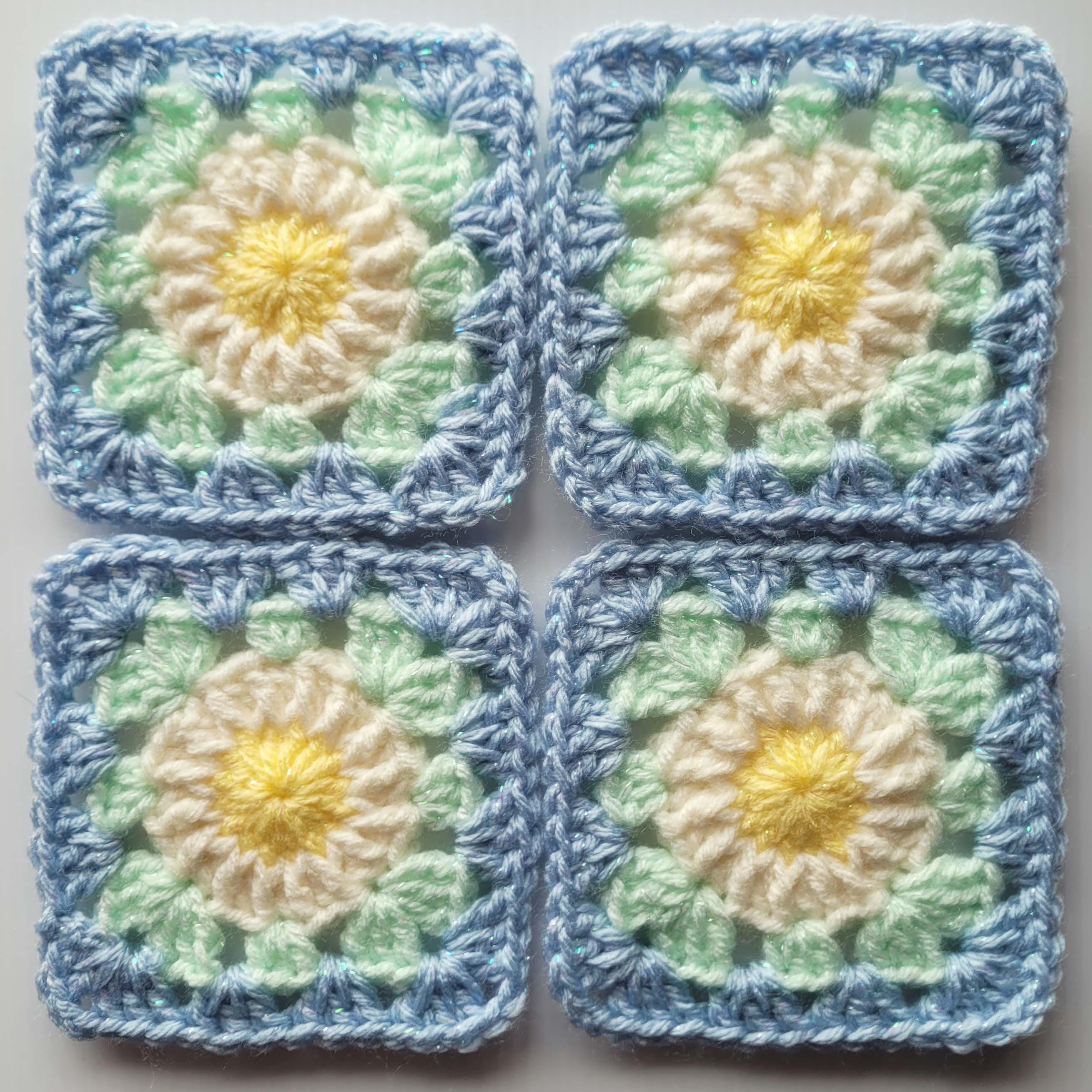 Spring Bloom Granny Square [PDF PATTERN] - Crochet Granny Square Flower ...