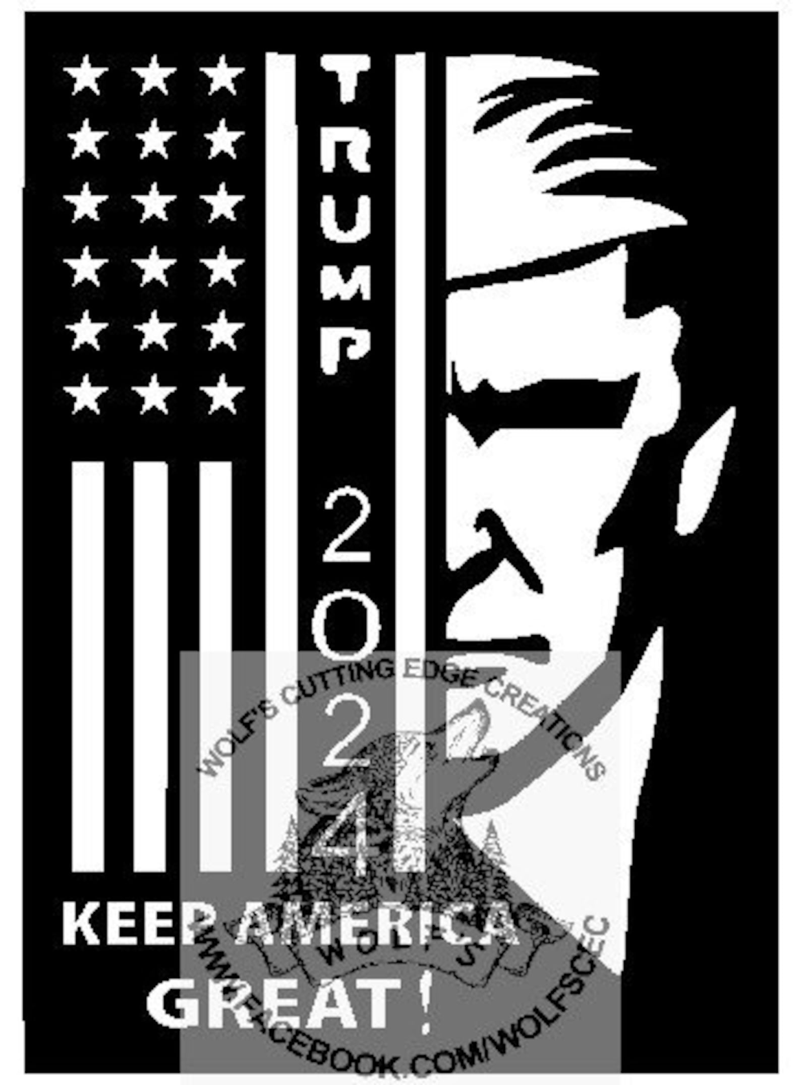 Trump 2024 USA flag svg dxf vector cnc laser cricut download Etsy