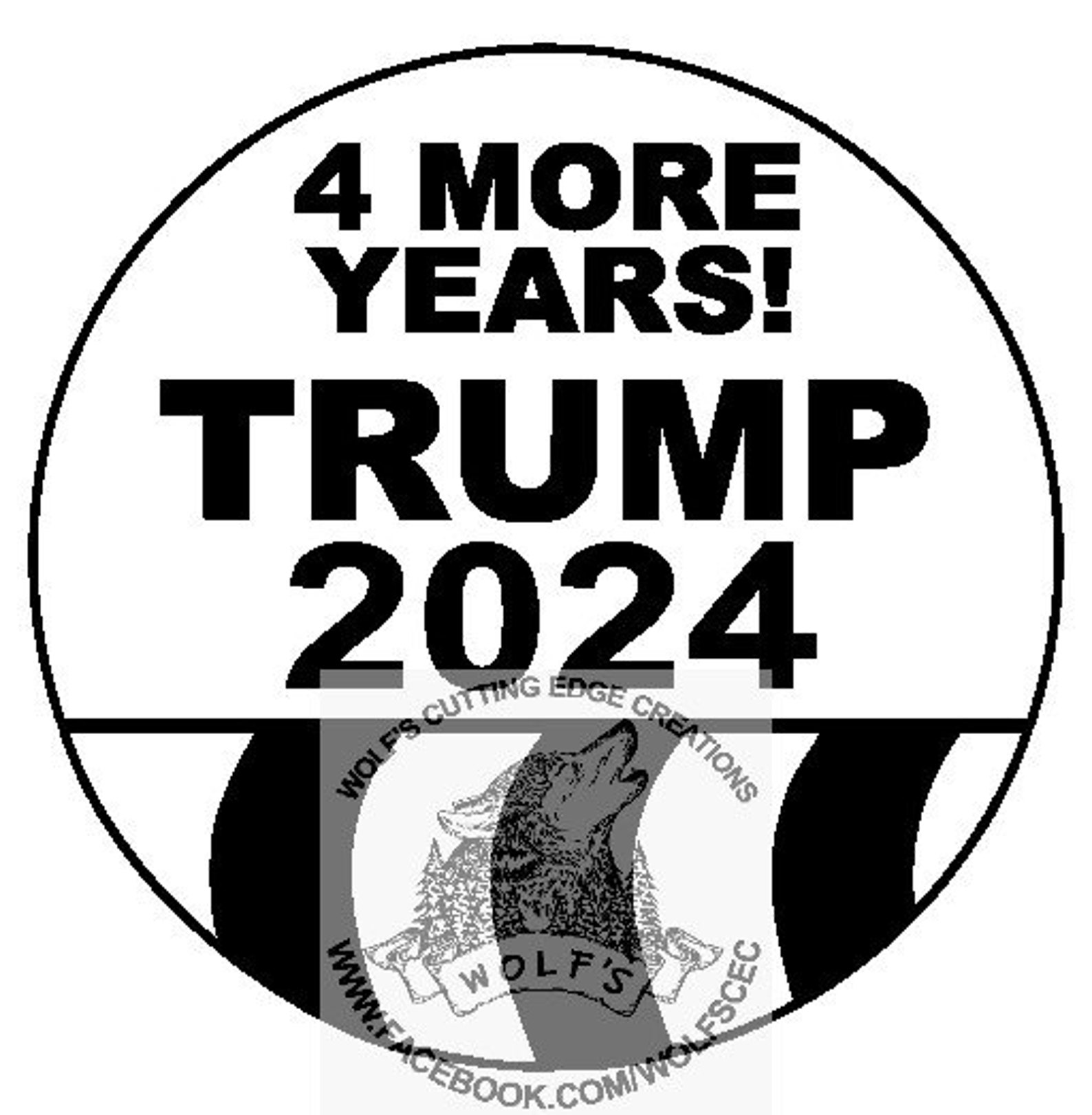 Trump 2024 Circle 3 Design Svg Dxf Vector Cnc Laser Cricut Etsy