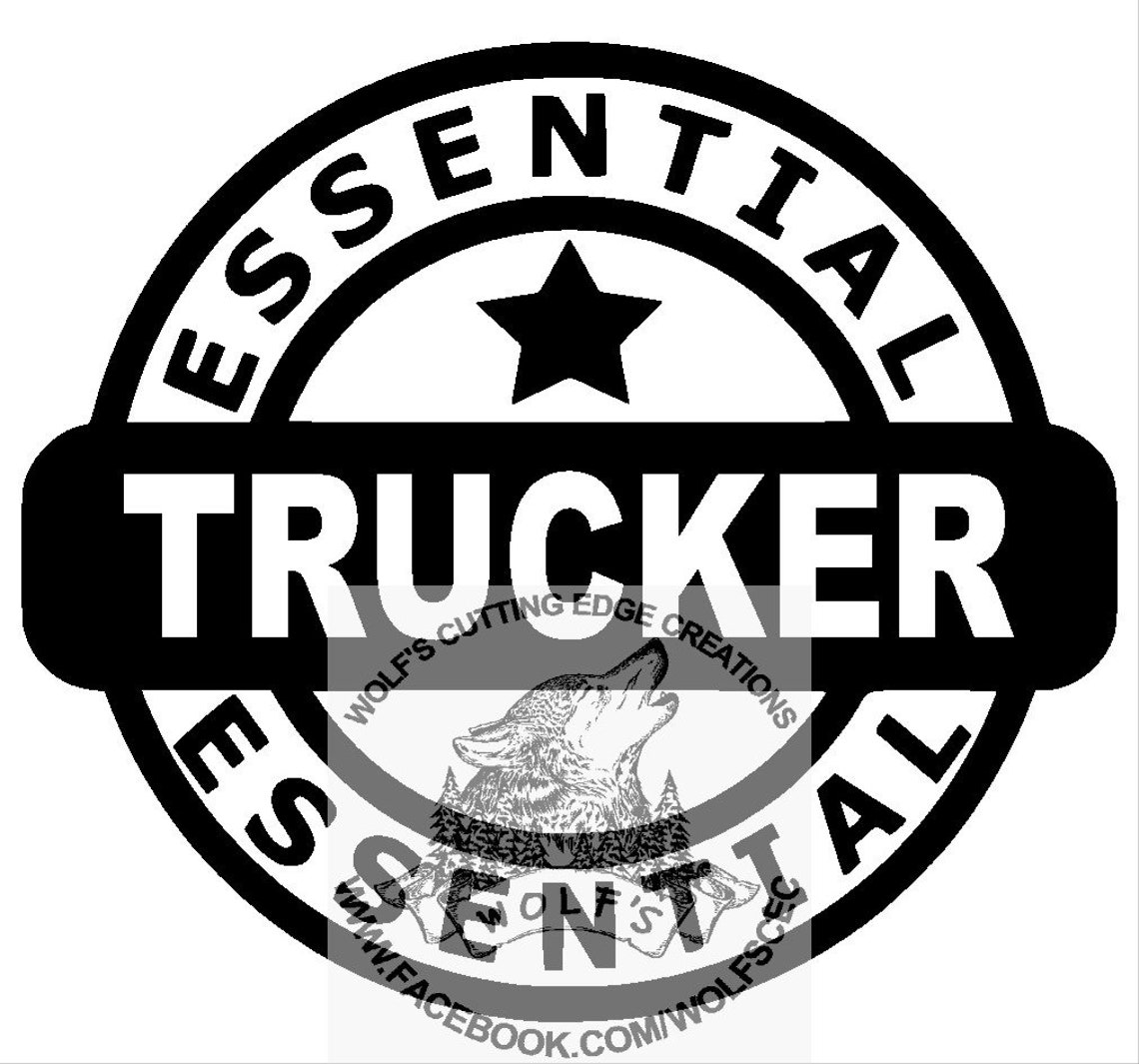 Download Essential Trucker design svg dxf png download cricut laser | Etsy