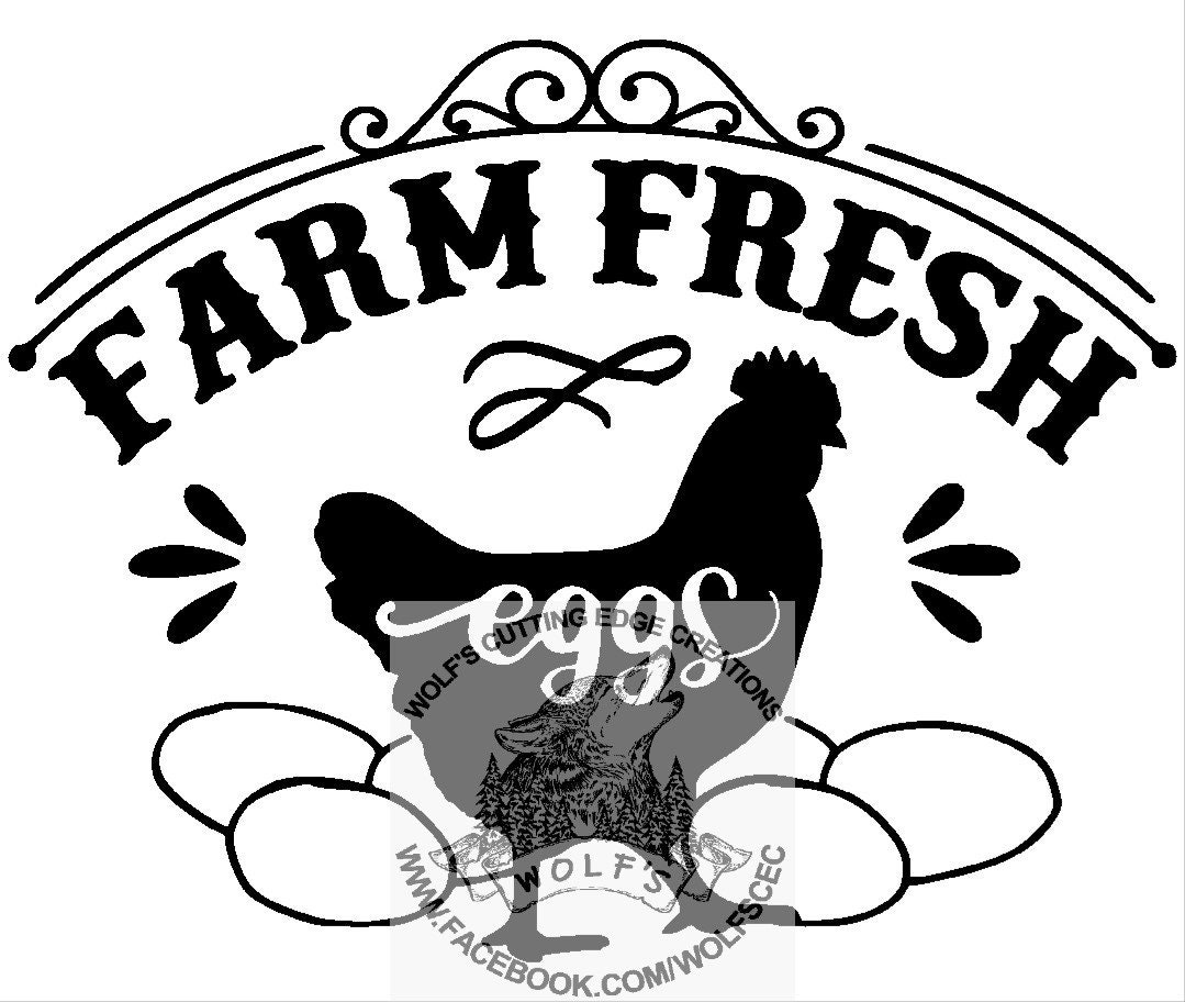 Farm Eggs Design Svg Dxf Png Vector Cnc Laser Cricut - Etsy