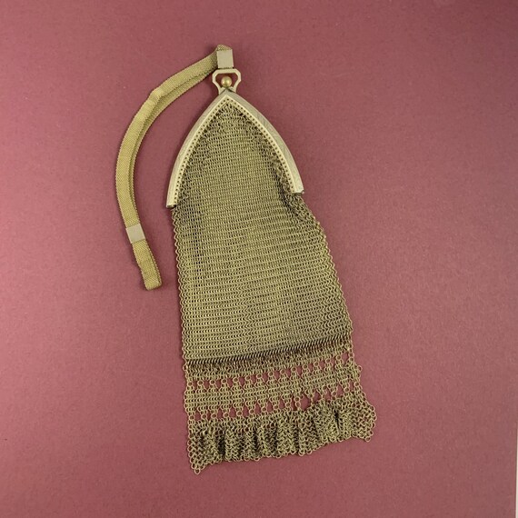 VINTAGE MESH PURSE, Gold Tone Mesh Purse, Wrist Me