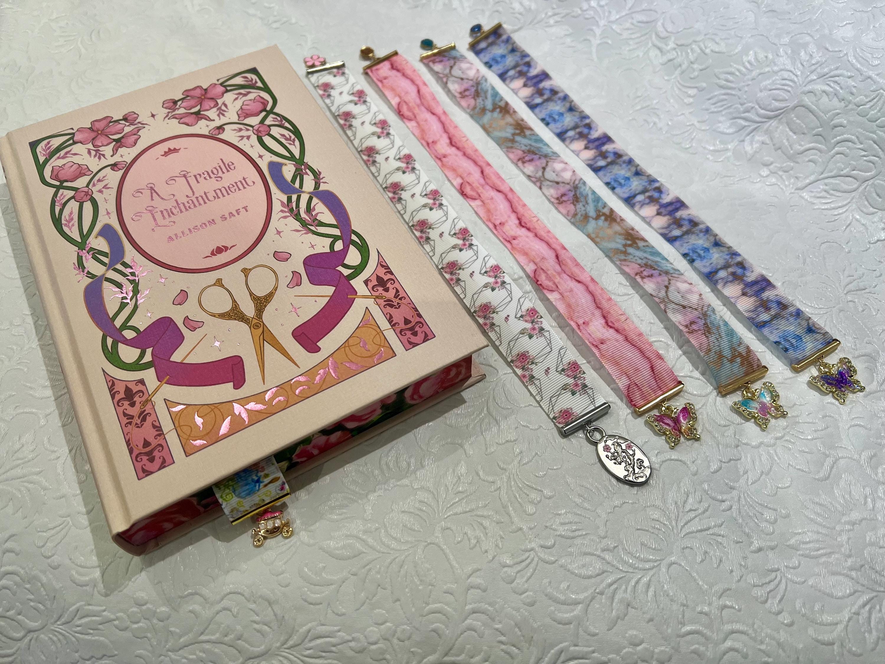 Velvet Ribbon Bookmark With Charms - Etsy