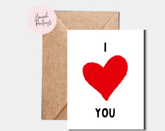 Minimalist Anniversary Card For Husband Or Wife, Romantic Spouse Gift, Thougtful Couple Present